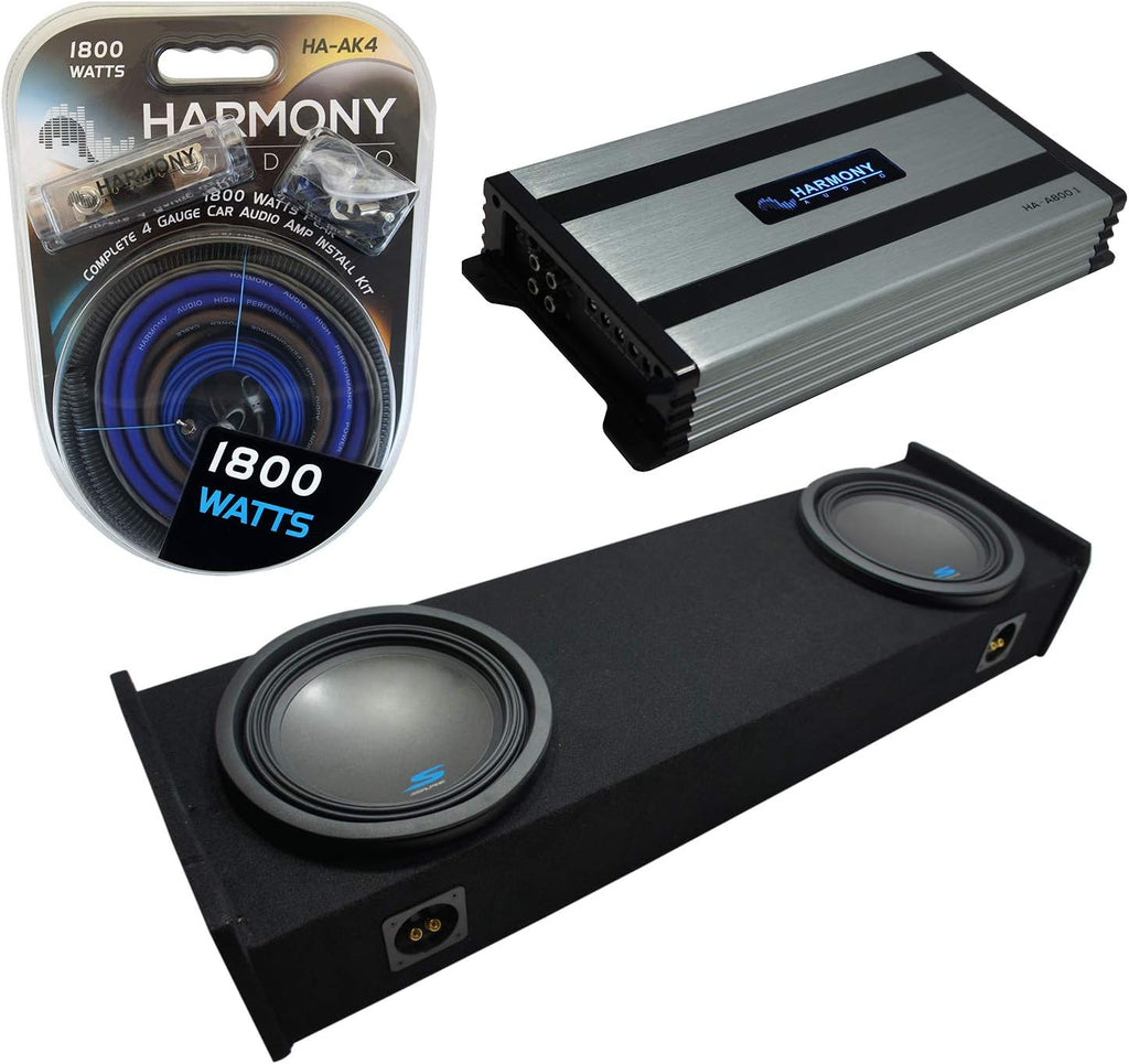 Alpine 12D2 Subwoofer Bundled with HA-A800.1 Mono 1600W Sub Box & FORDWK2X12 J382