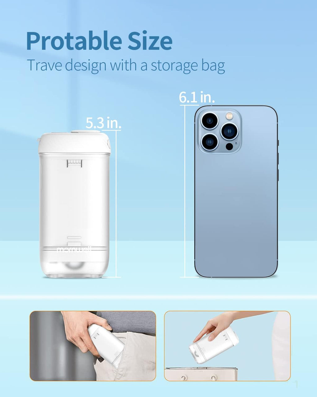Cordless Portable Water Flosser with Telescopic Water Tank R652532