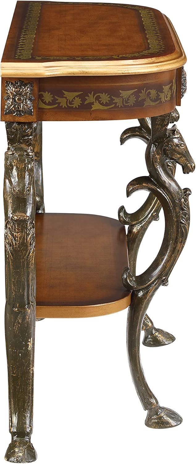 Brown and Gold Console Table 42 x 31.5 x 15.5 H245