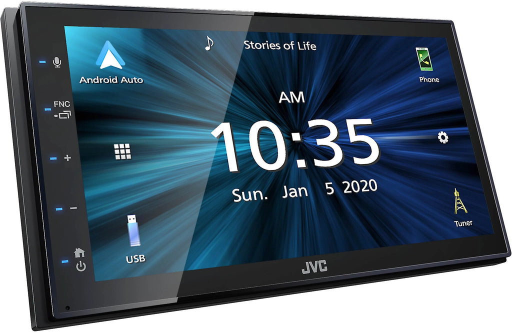 Digital Multimedia Receiver with 6.75" Touchscreen Monitor and 6.5" 2-Way Coaxial Car Audio 600 Watt Speaker Pair X137707