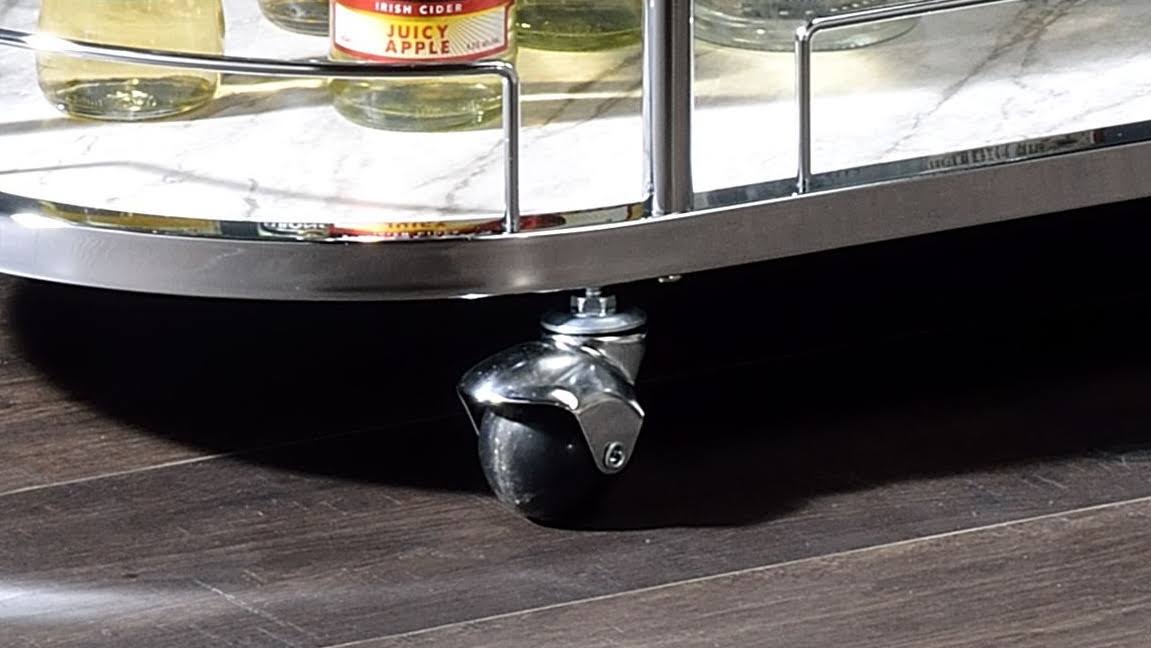 Glass and Chrome Serving Cart B33948