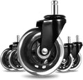 5pc Soft Rubber Swivel Caster Wheels for Office Chair W286