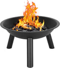 22 inch Steel Firepit Bowl with Mesh Spark Screen Cover Log Grate Wood Fire Poker V410