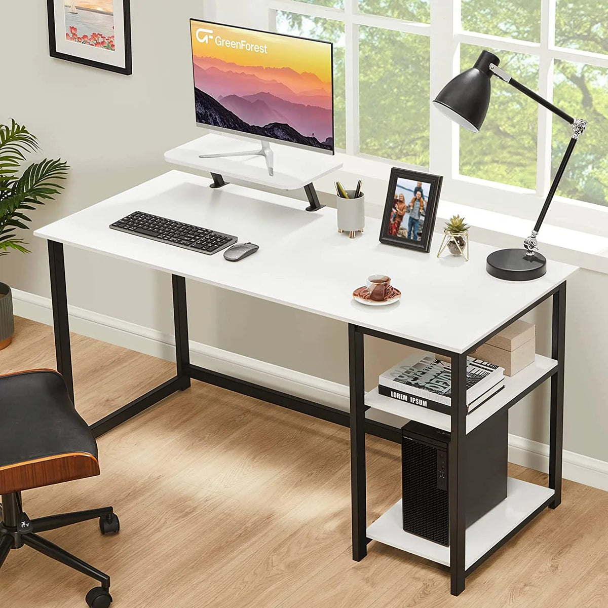 39 inch Computer Desk with Monitor Stand T868
