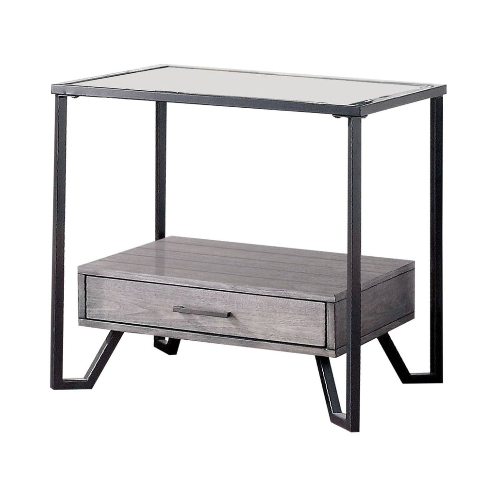 Grey 1-Shelf End Table - Set of 2 I524800