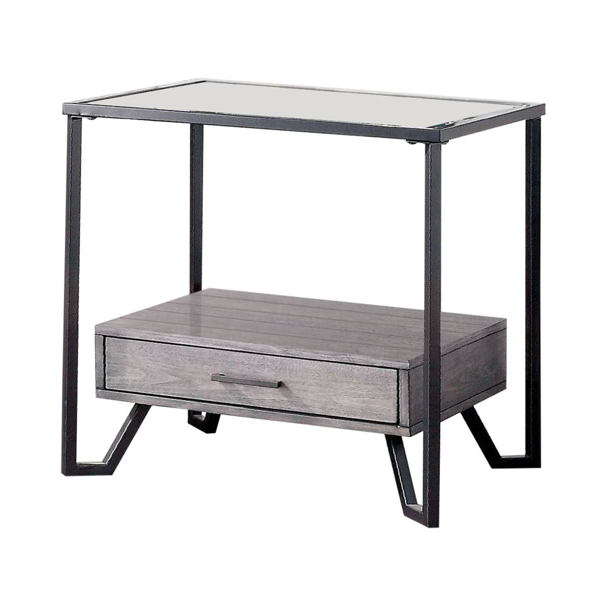 Grey 1-Shelf End Table - Set of 2 I524800