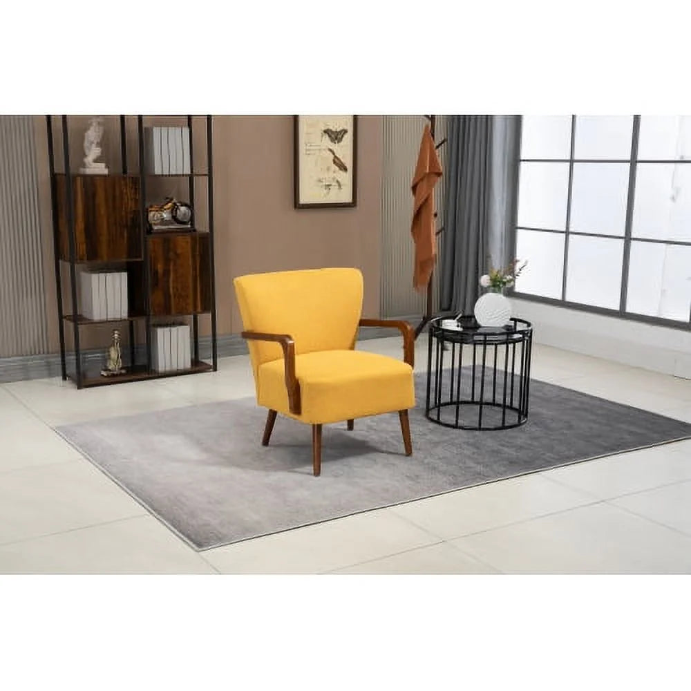 Mid Century Modern Linen Accent Chair H36700