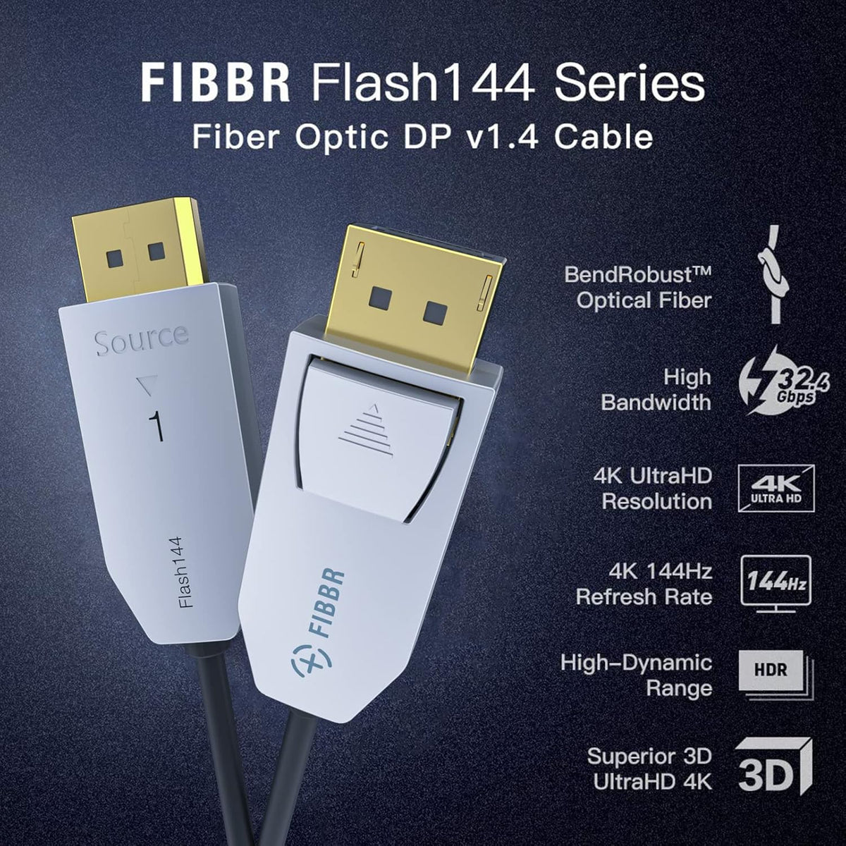 DP 1.4 32.4Gbps 8K@60Hz 16.4FT Cable K70746