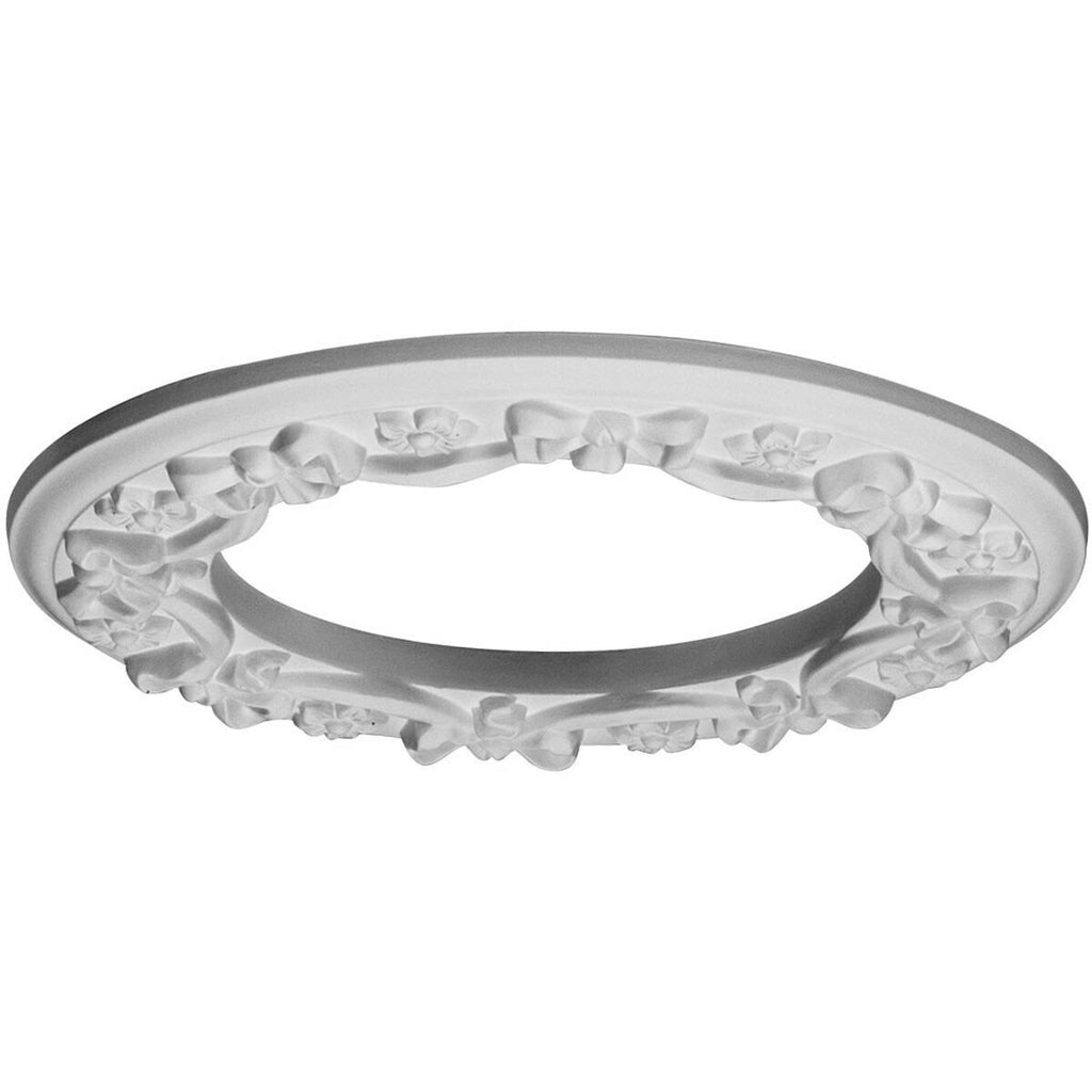 Ribbon with Bow Ceiling Medallion Hand-Painted Gold C480297