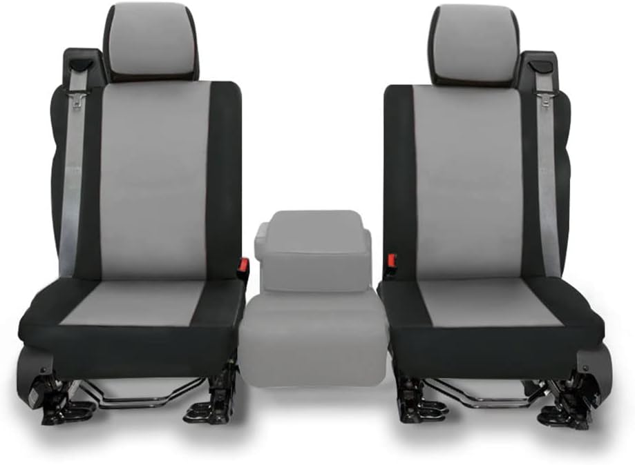 Custom Fit Pickup Truck Neoprene Front Seat Covers Gray Black X434