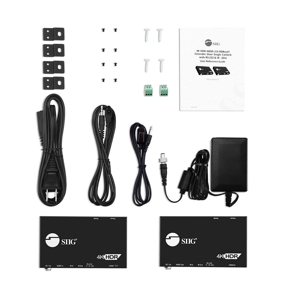 4K HDR HDMI 2.0 HDBaseT Extender Over Single Cat5e/6 P1528