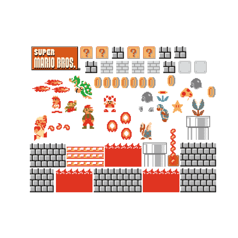 Super Mario Wall Decal Q737