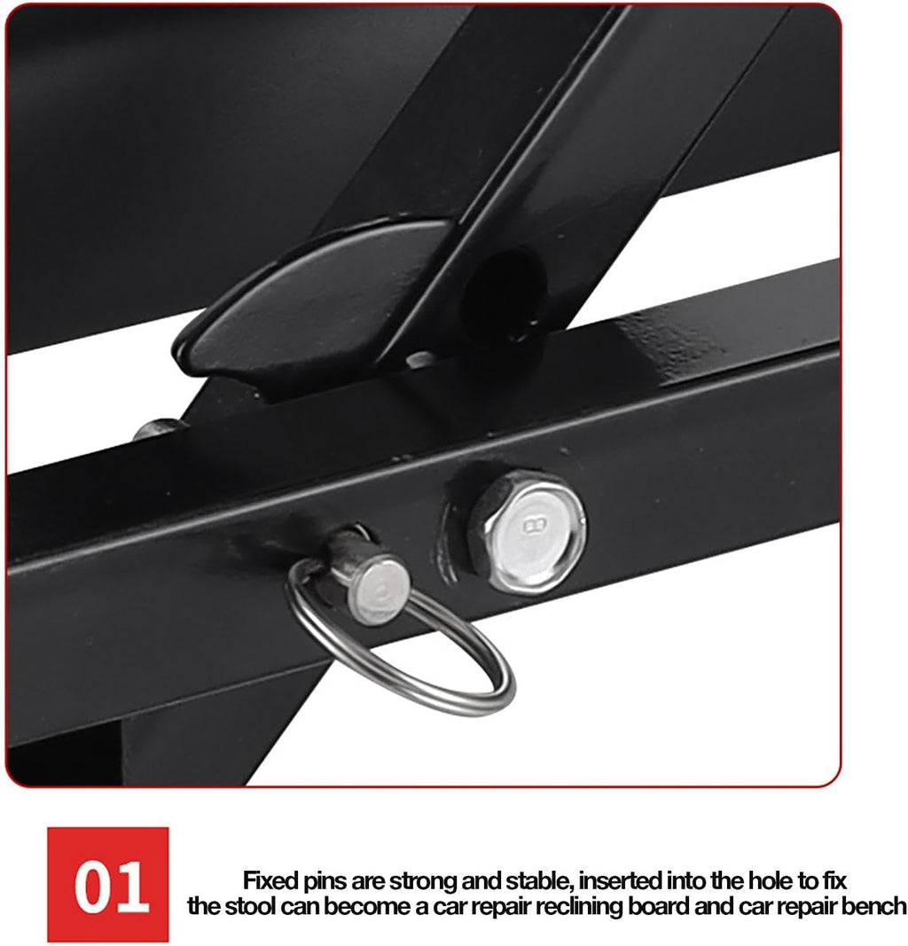 36 Inches Adjustable Rolling Garage Creeper with 6 Swivel Casters P893644