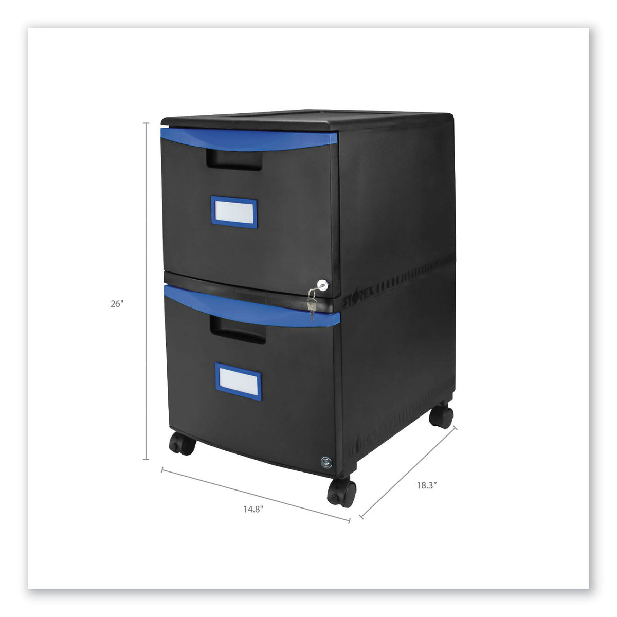 2-Drawer Mobile Filing Cabinet D375