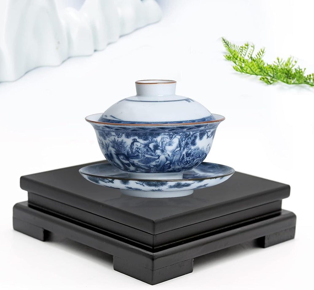 Square Wood Display Stand 6.7" W x 6.7" D x 1.7" H (Black) J672535