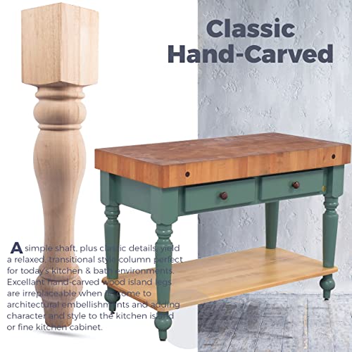 4Pcs Rubber Wood Dining Table Legs L8968