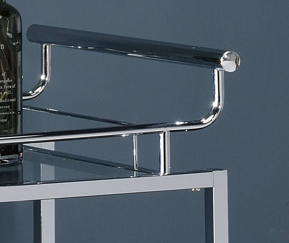 Glass and Chrome Serving Cart B33948