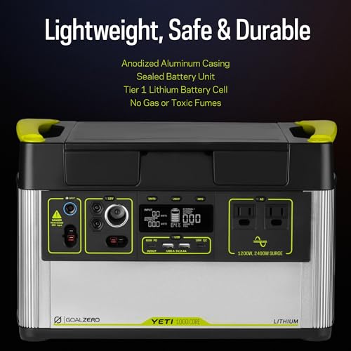 Portable Power Station, 1,000 W, Solar-Powered Generator S238156