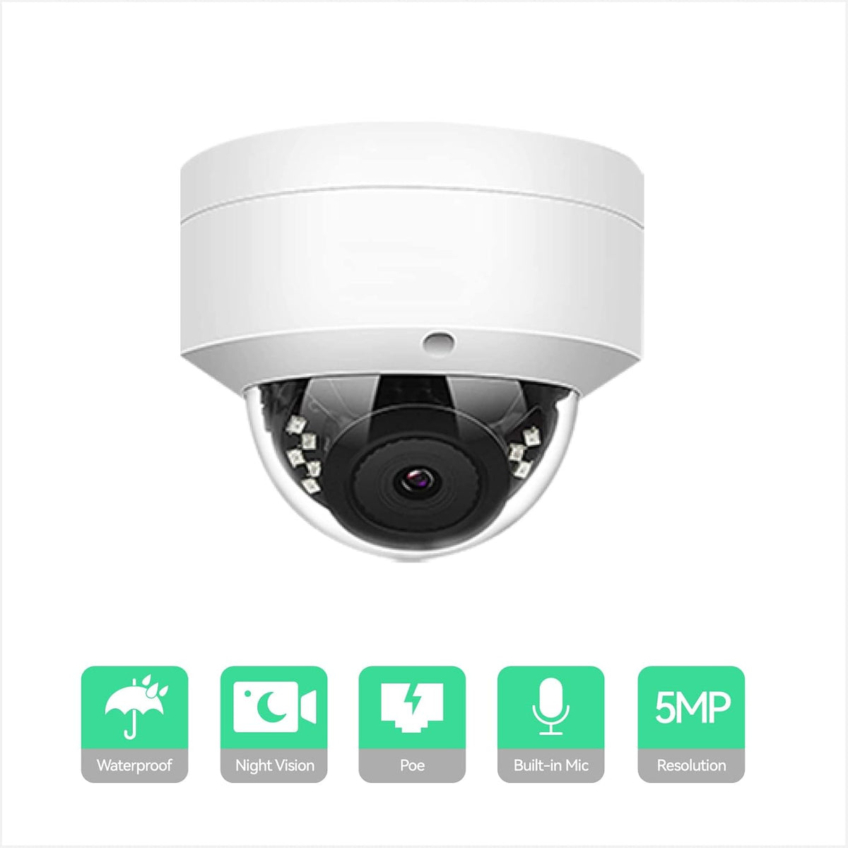 8CH 4K IP Security Camera System with 4 POE IP Dome Cameras R286662