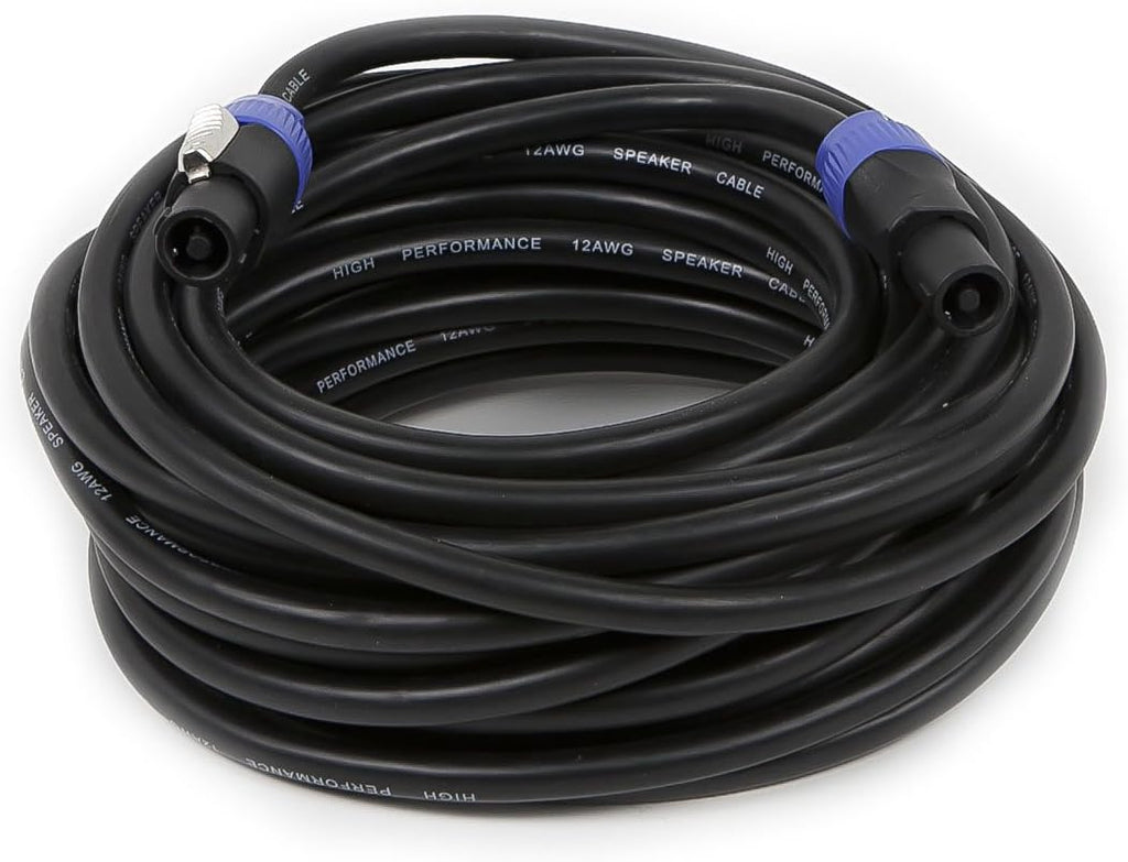 25ft 12AWG 2-conductor Speakon Type NL4FC Female to Speakon Type NL4FC Female Cable D207366