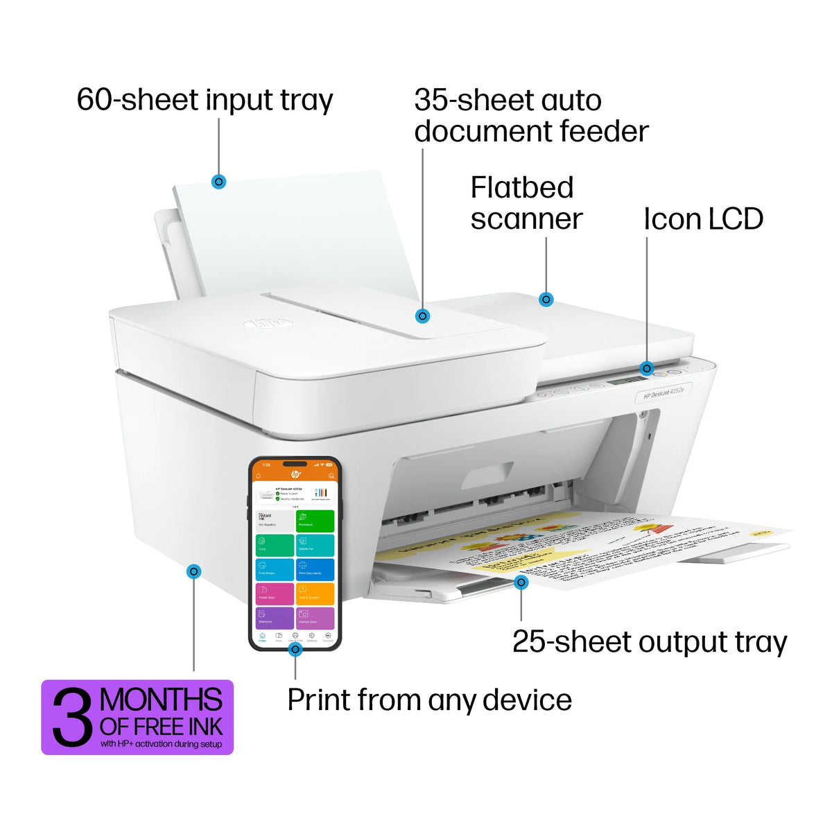 Wireless All-in-One Color Inkjet Printer Scanner Copier I98727