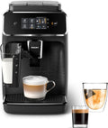 Black Fully Automatic Espresso Machine with LatteGo Milk Frother and Ceramic Grinder U49869
