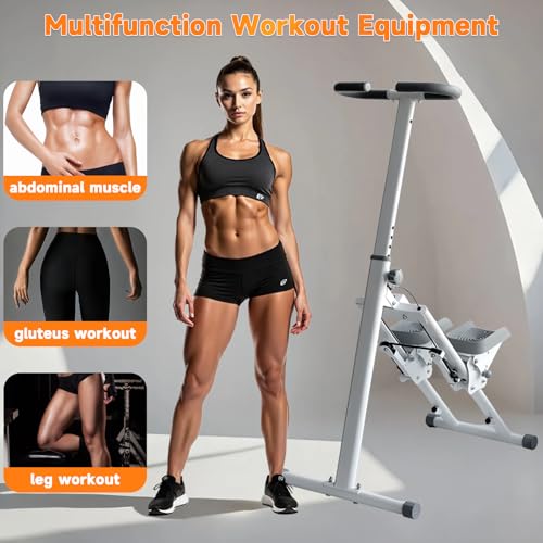 Folding Vertical Climber Exercise Stepper with Handle Y902680