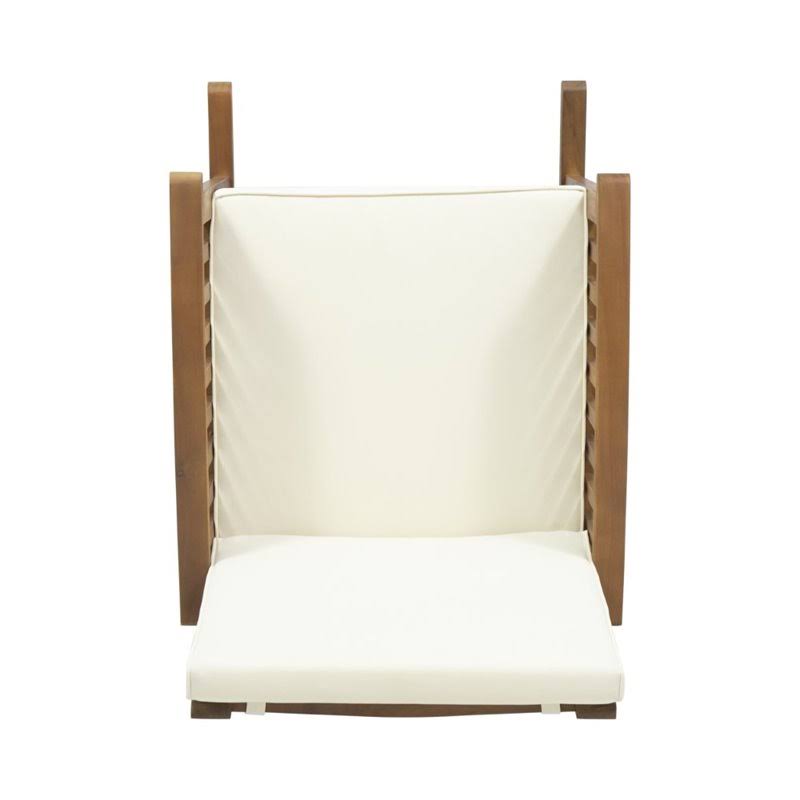 Brown Acacia Wood Rocking Chair Set of 2 A98580