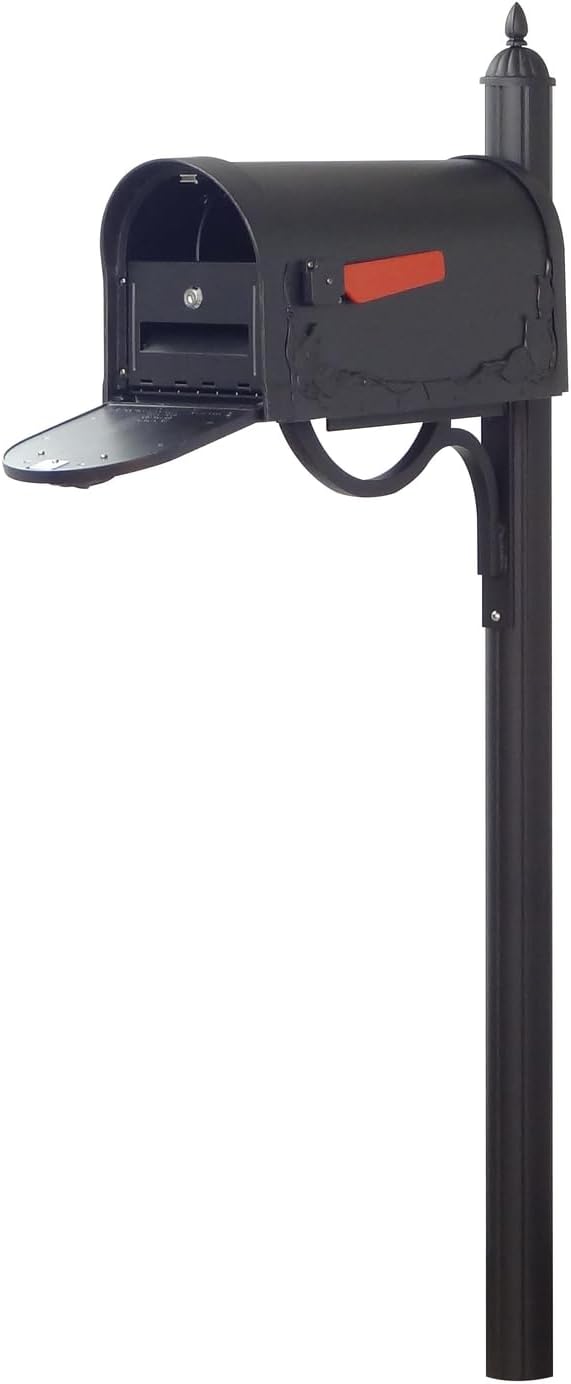 Floral Mailbox with Locking Insert and Mailbox Post M100841