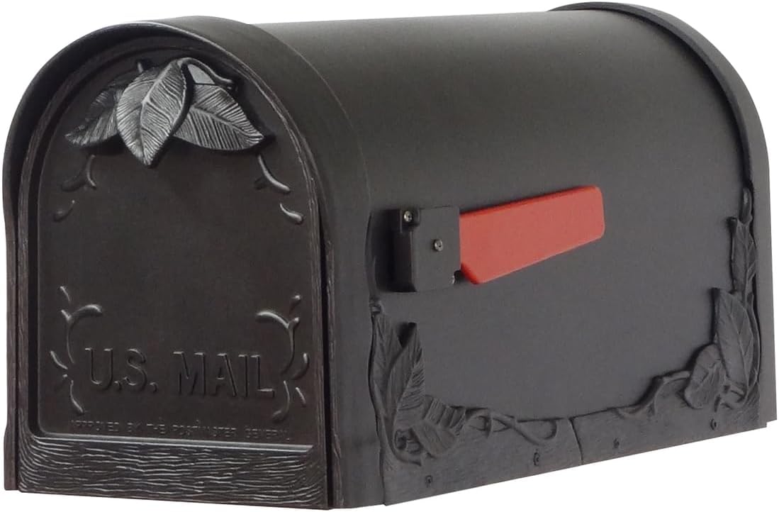 Floral Mailbox with Locking Insert and Mailbox Post M100841