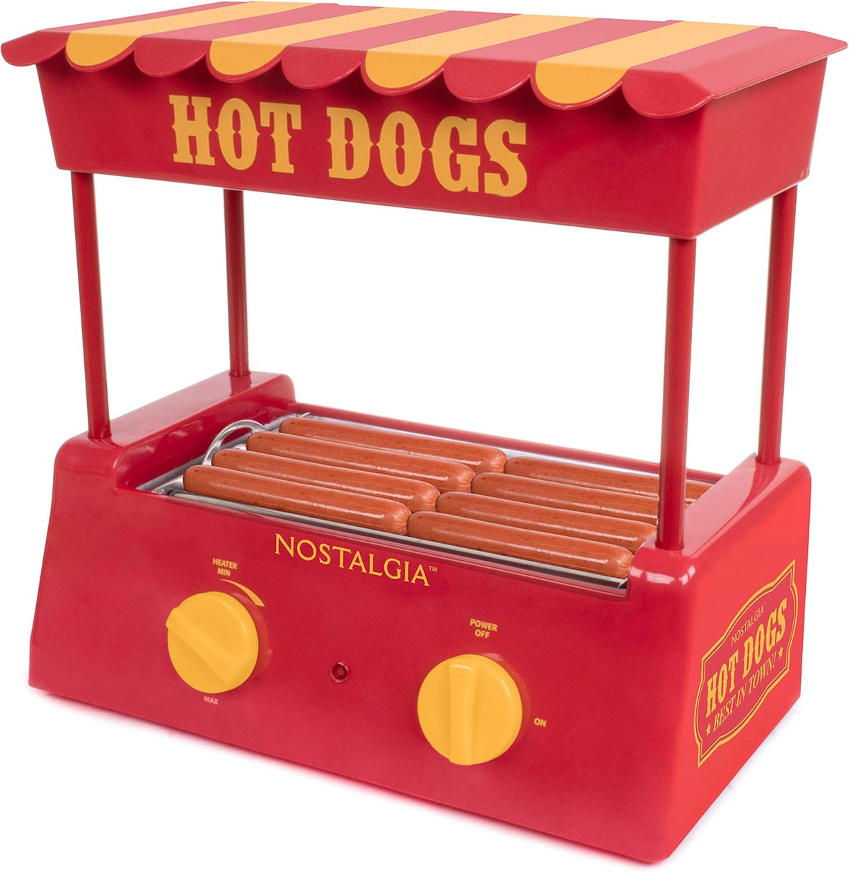 8 Regular Sized 4 Foot Long 6 Bun Capacity Stainless Steel Hot Dog Warmer P222691