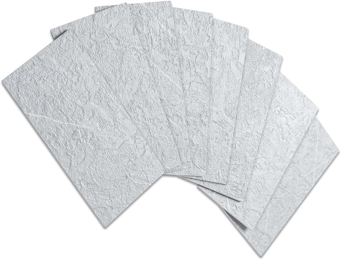 100 Piece Peel and Stick PVC Tile 3 Inch x 6 Inch Rustic Brick E3366