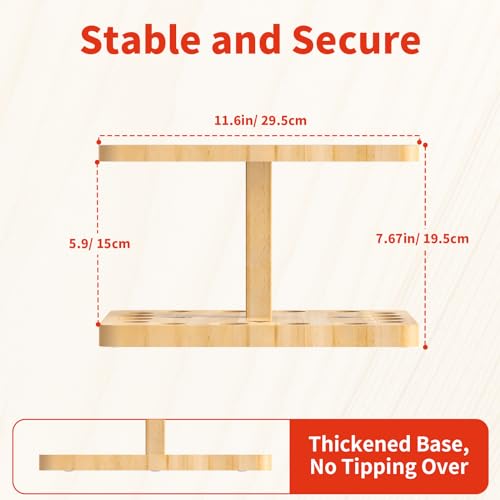 Natural Wooden Fishing Rod Storage Rack Q423194