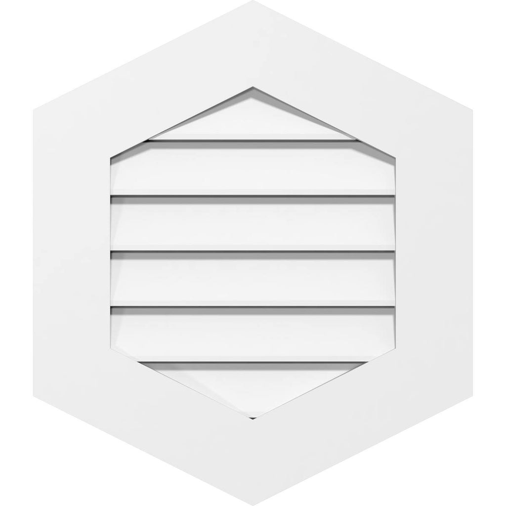 Vertical Peaked Surface Mount PVC Gable Vent M67146