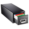 Black Steel Card Filing Cabinet H20904