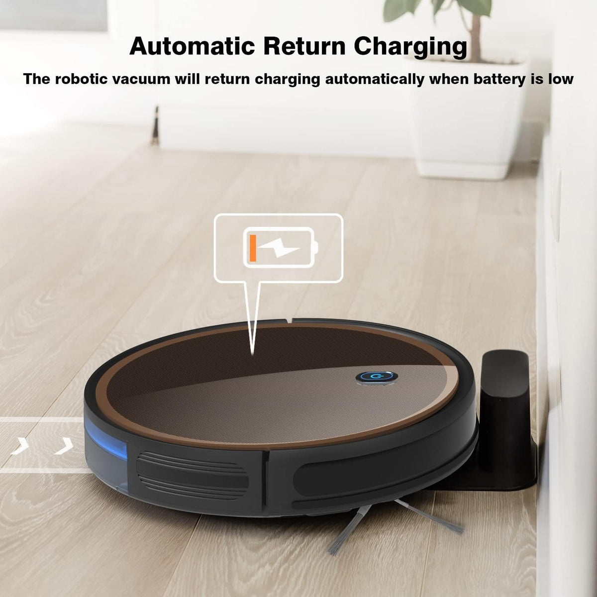 2000pa Suction Robotic Vacuum Cleaner with Boundary Strips J663053