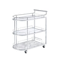 Glass and Chrome Serving Cart B33948