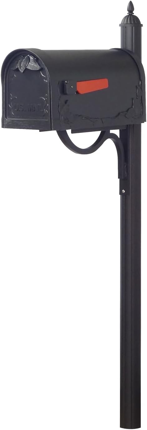 Floral Mailbox with Locking Insert and Mailbox Post M100841