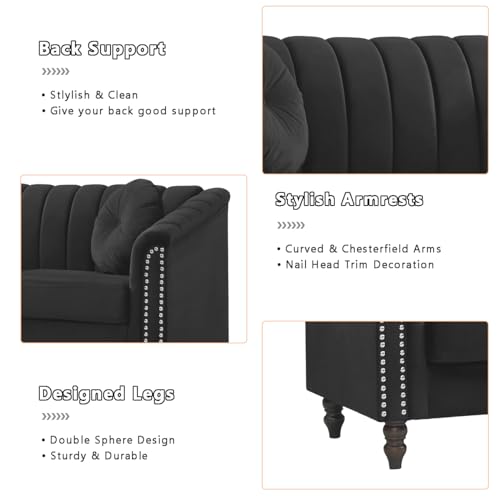 Grey Fabric 2-Piece Sectional Sofa Set with Toss Pillows B14455