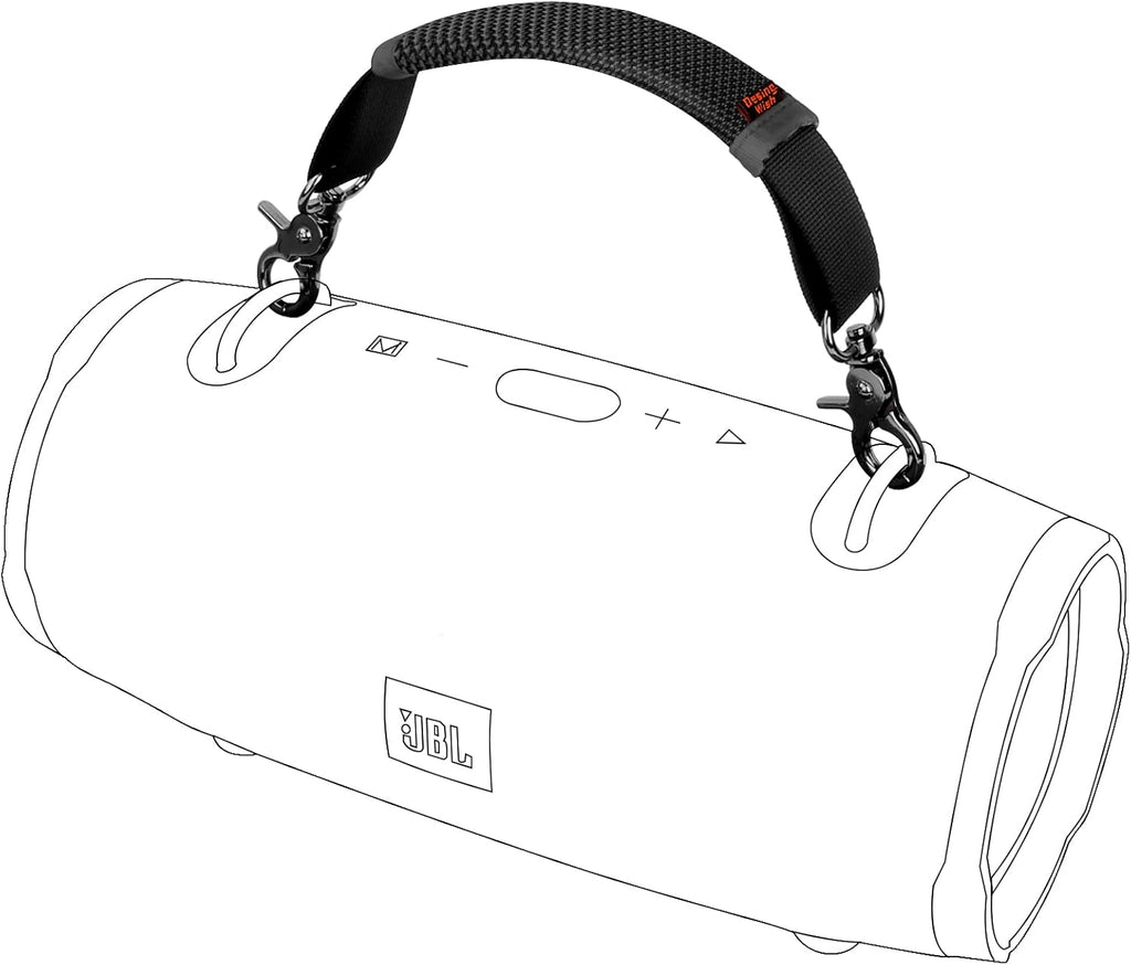Black Removable Speaker Handle Strap U705646