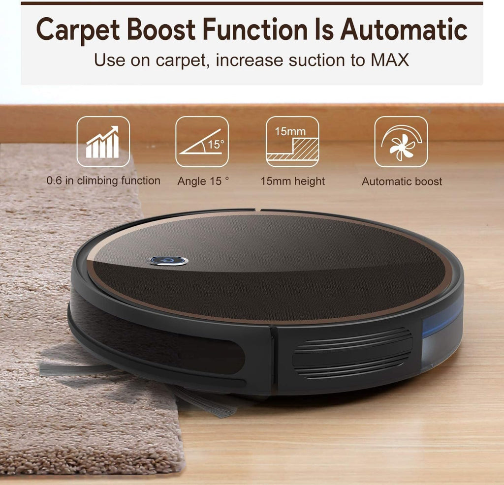 2000pa Suction Robotic Vacuum Cleaner with Boundary Strips J663053