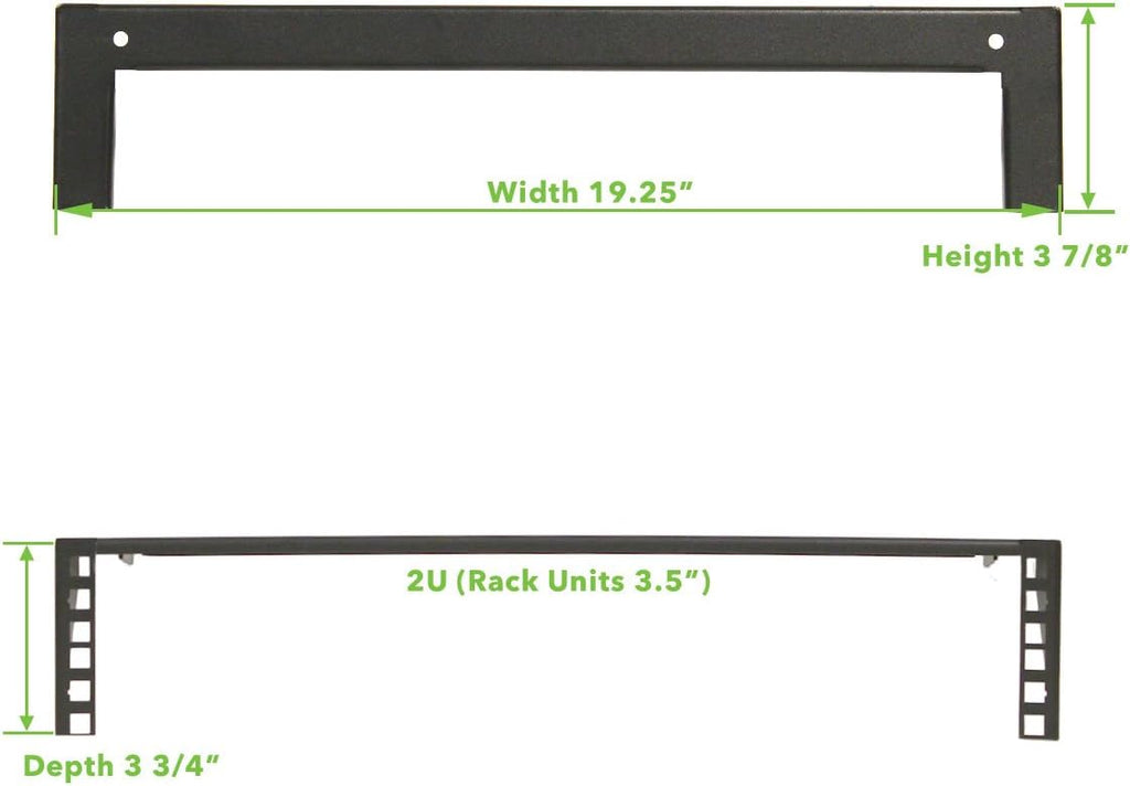 2U 19 Inch Vertical Wall Mount Server Rack Black T906
