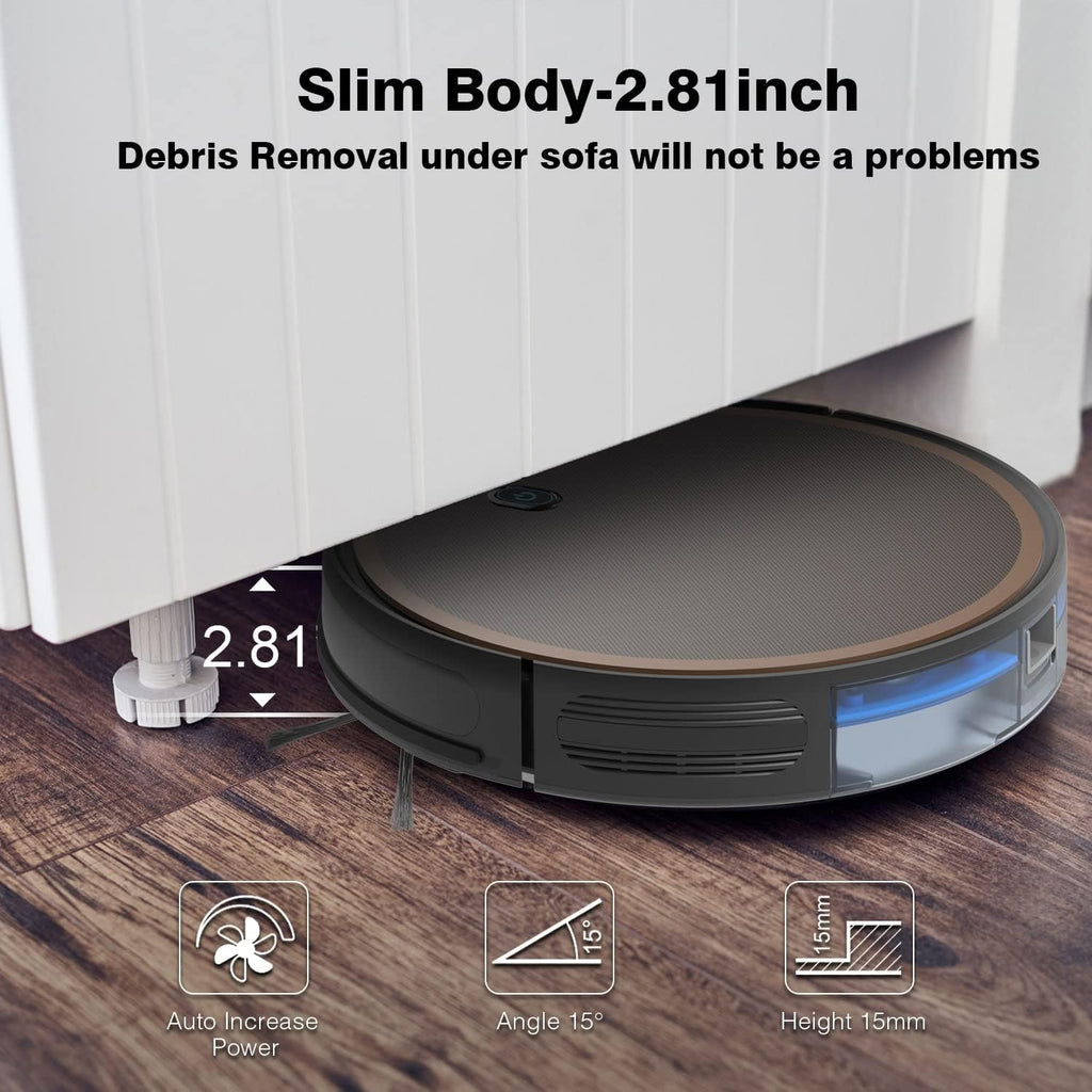 2000pa Suction Robotic Vacuum Cleaner with Boundary Strips J663053