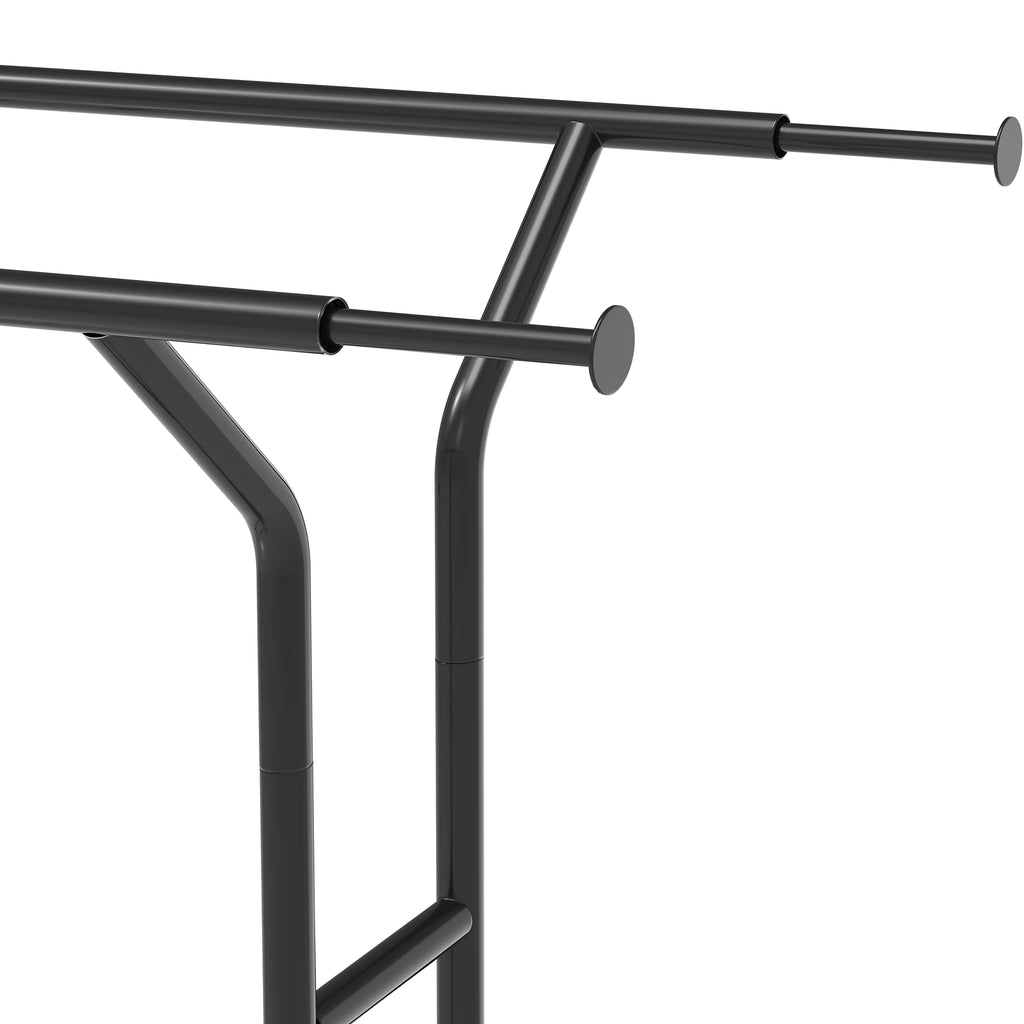 Black Double Rail Clothing Garment Rack N19764