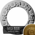 Ribbon with Bow Ceiling Medallion Hand-Painted Gold C480297