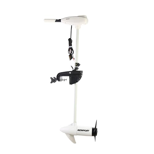62lb Thrust Transom Mounted Saltwater Electric Trolling Motor with LED Battery Indicator 40" Shaft L5528
