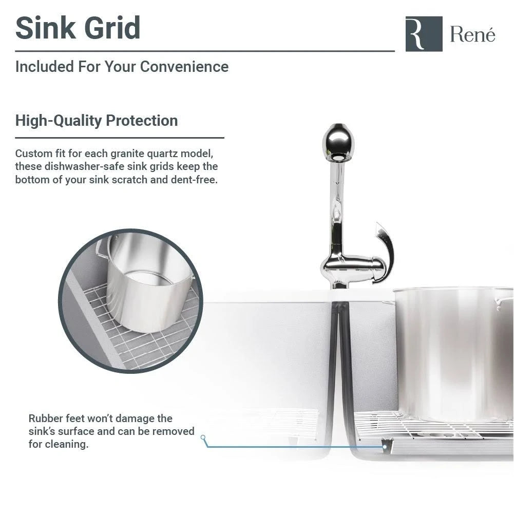 Carbon Topmount Composite Granite Kitchen Sink with Two Grids Z860216