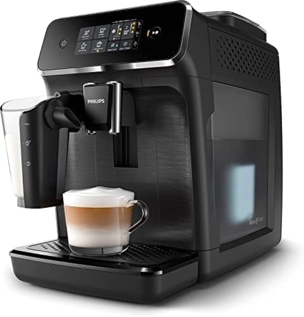 Black Fully Automatic Espresso Machine with LatteGo Milk Frother and Ceramic Grinder U49869
