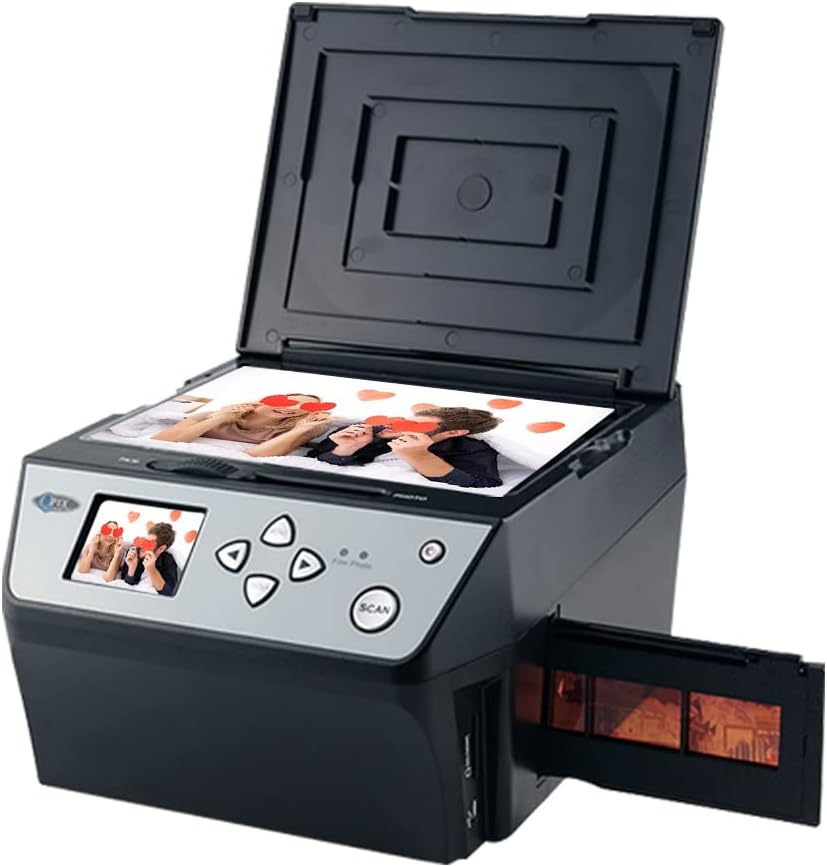 Digital Film & Slide Scanner, Converts 35 mm, 126, 110, Super 8 Film Negatives & Slides to JPEG Images (Black) T143711