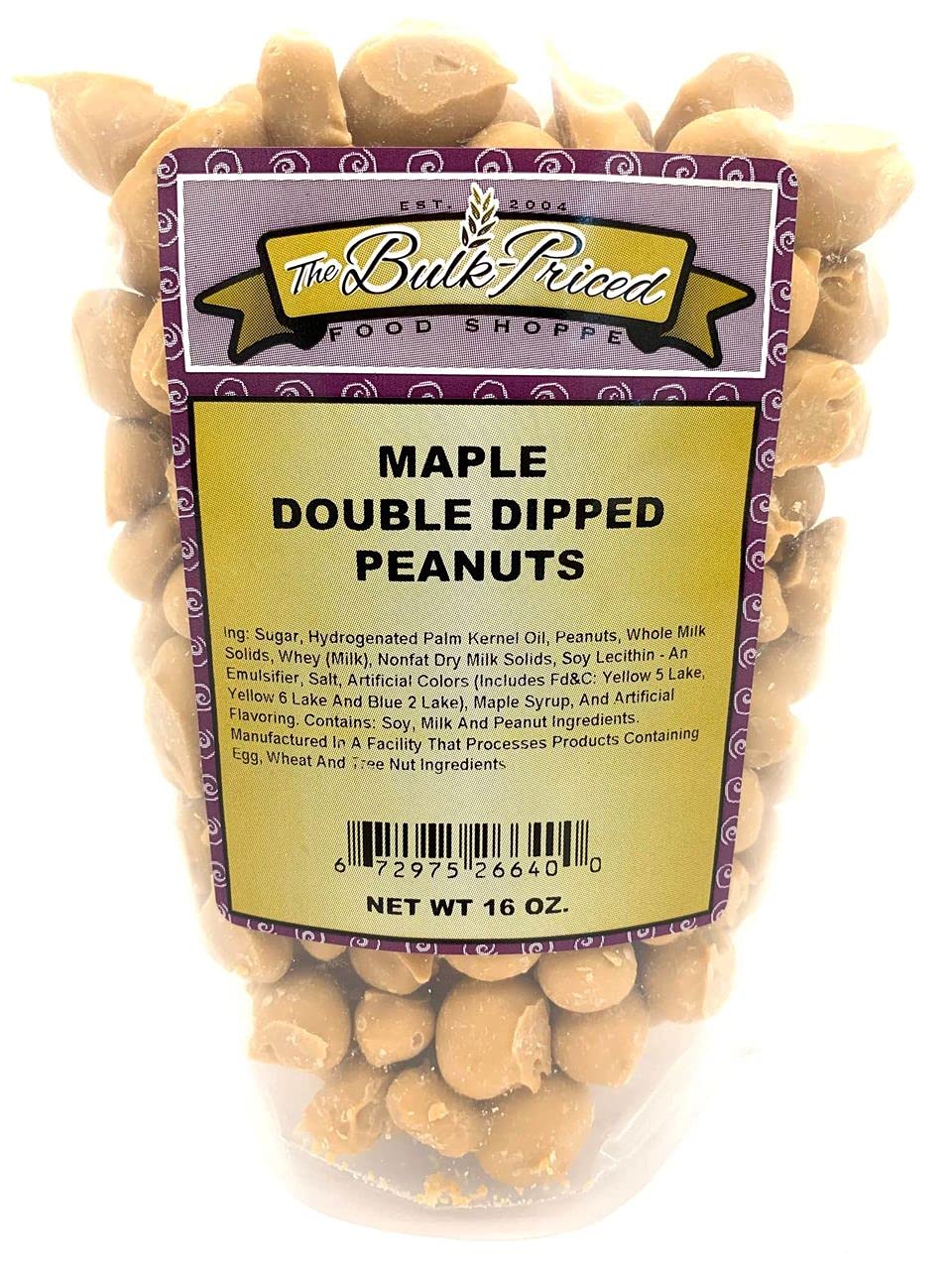 Maple Double Dipped Peanuts, 1 lb. Resealable Zip Lock Stand Up Bag B785481